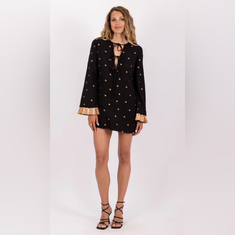 NWT Danae Black and Gold Dress